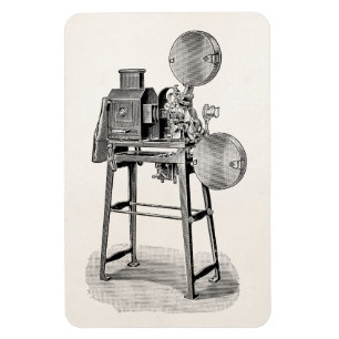 -Old Movie Camera Cinematography Equipment Magneet