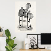 -Old Movie Camera Cinematography Equipment Poster (Thuiskantoor)