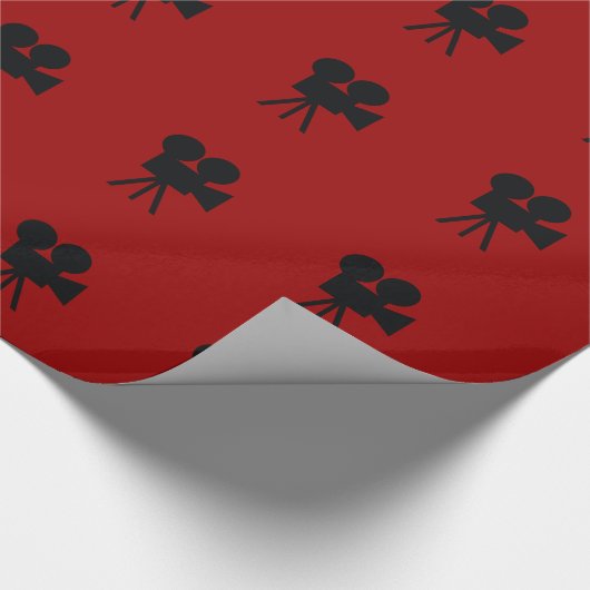 Old Movie Camera Gift Wrap Cadeaupapier (Hoek)