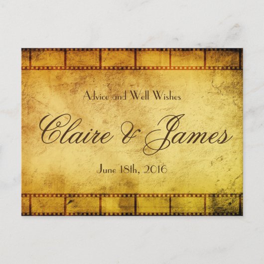 Old Movie Film Weddenvice Advieskaart (Voorkant)