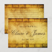 Old Movie Film Weddenvice Advieskaart (Voorkant / Achterkant)