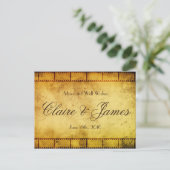 Old Movie Film Weddenvice Advieskaart (Staand voorkant)