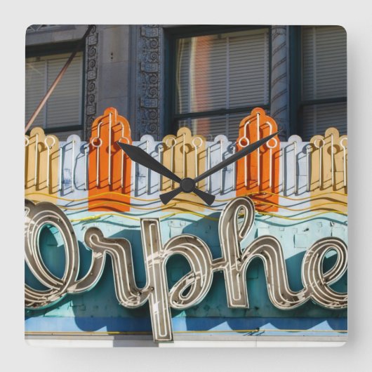 Old Movie Marquee Wall klok (Voorkant)