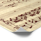 Old Music Notes - Bach Music Sheet Poster (Hoek)