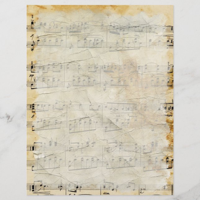  Old Music Parchment Letterhead (Voorkant)