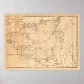 Old Nantucket & Cape Cod Map (1894) Poster (Voorkant)