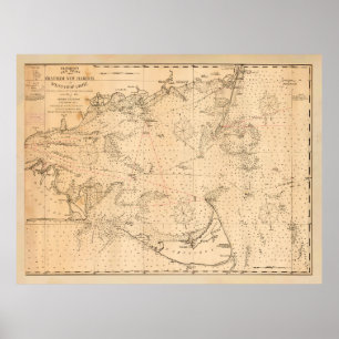 Old Nantucket & Cape Cod Map (1894) Poster