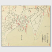 Old Nantucket MA Town Map (1905)  Cadeaupapier (Vlak)