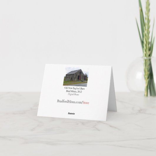 Old New England Bard Note Kaart (Achterkant)