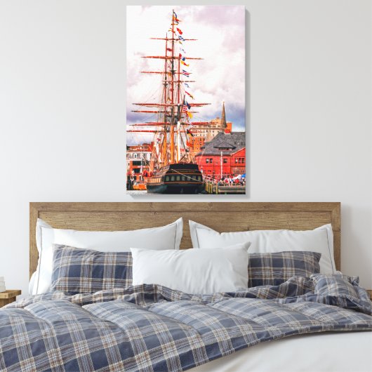 Old New England Canvas Afdruk (Insitu (Slaapkamer))