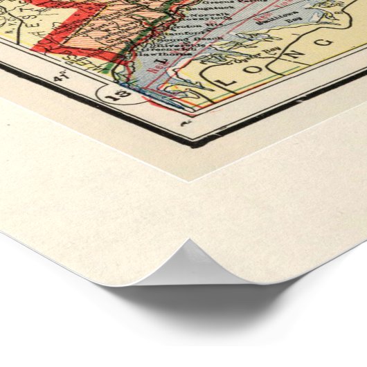 Old New England States Map (1920) Poster (Hoek)