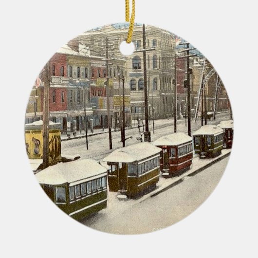 Old New Orleans French Quarter Ceramic Ornament (Voorkant)