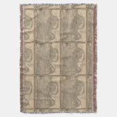 Old New Orleans Map Deken (Voorkant Verticaal)