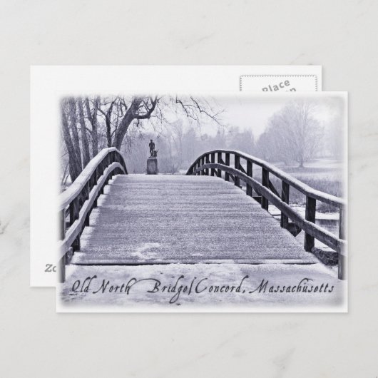 Old North Bridge Briefkaart (Voorkant / Achterkant)