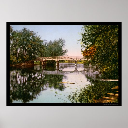 Old North Bridge Concord, MA 1900 Poster (Voorkant)