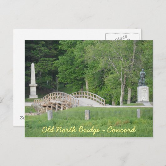 Old North Bridge, Concord, MA Briefkaart (Voorkant / Achterkant)