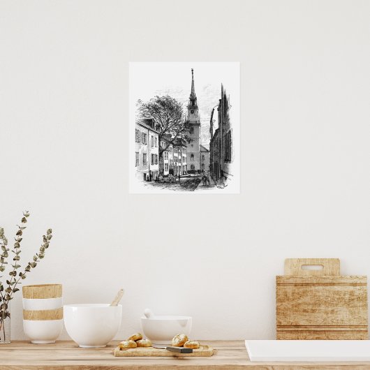Old North Church Print (Keuken)