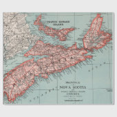 Old Nova Scotia Canada Map (1925)  Cadeaupapier (Vlak)