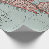 Old Nova Scotia Canada Map (1925)  Cadeaupapier (Hoek)