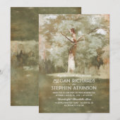Old Oak Tree Rustic Country Wedding Kaart (Voorkant / Achterkant)