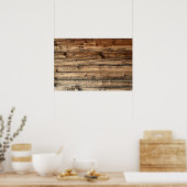 Old oak wood texture background poster (Keuken)