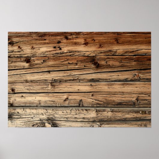 Old oak wood texture background poster (Voorkant)
