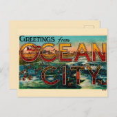 Old Ocean City NJ Briefkaart (Voorkant / Achterkant)