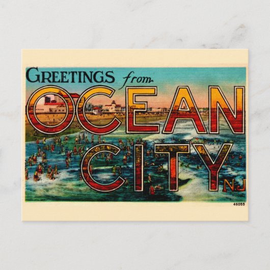 Old Ocean City NJ Briefkaart (Voorkant)