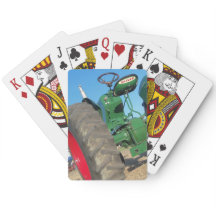 Old Oliver tractor farmer giftig farm playingcards