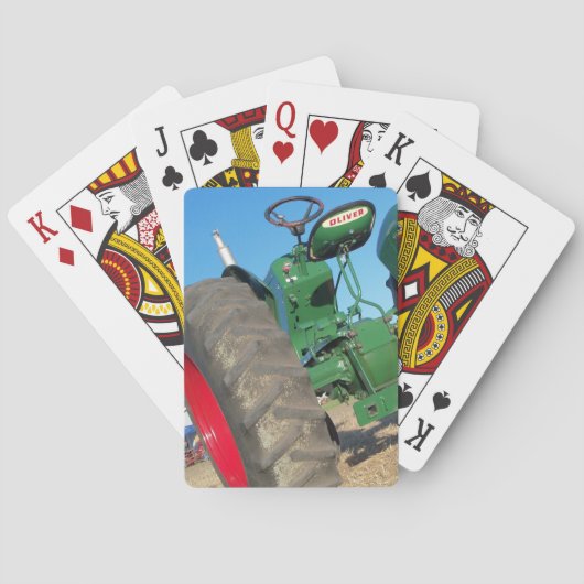 Old Oliver tractor farmer giftig farm playingcards Pokerkaarten (Achterkant)