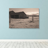 Old Olmstead boerderij Canvas Afdruk (Insitu (Houten vloer))