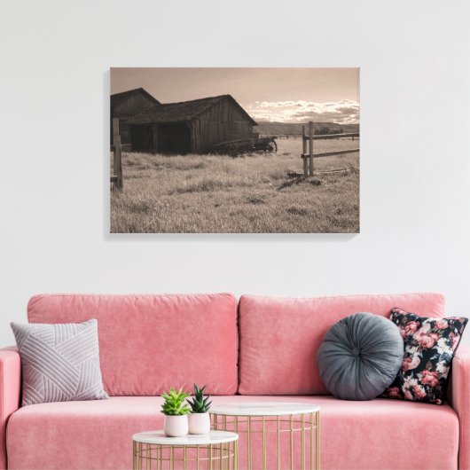 Old Olmstead boerderij Canvas Afdruk (Insitu (Woonkamer))