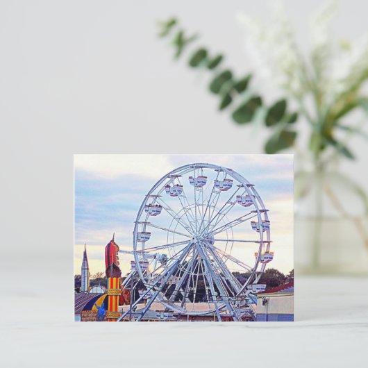Old Orchard Beach Ferris Wheel New England Briefkaart (Staand voorkant)