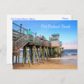 Old Orchard Beach Maine Briefkaart (Voorkant / Achterkant)