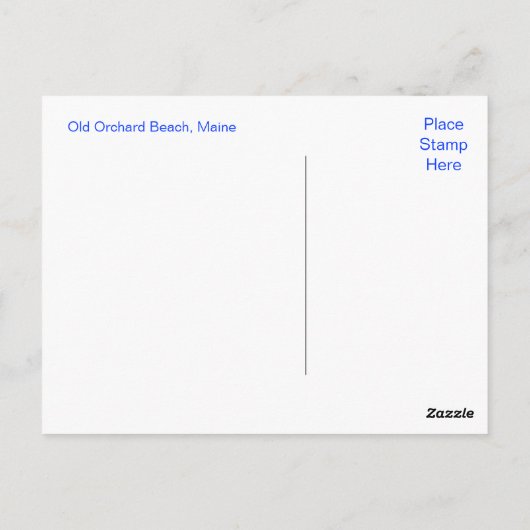 Old Orchard Beach Maine Briefkaart (Achterkant)