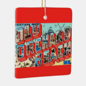Old Orchard Beach Maine Greetings Keramisch Ornament (Rechts)