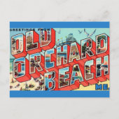 Old Orchard Beach Maine Groeten Briefkaart (Voorkant)