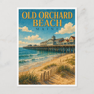 Old Orchard Beach Maine Ocean Pier GeoSaga Briefkaart
