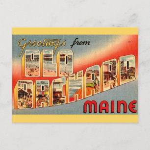 Old Orchard Beach ME  Briefkaart