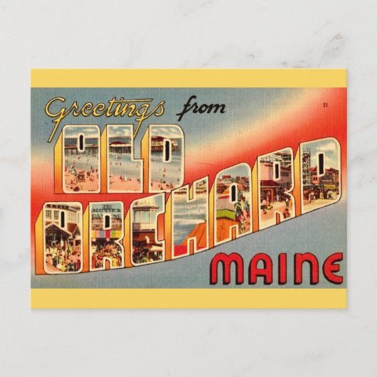 Old Orchard Beach ME  Briefkaart (Voorkant)