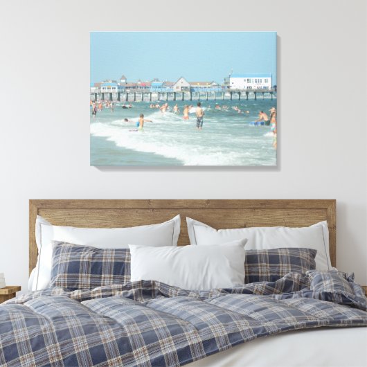 Old Orchard Beach Pier Canvas Afdruk (Insitu (Slaapkamer))