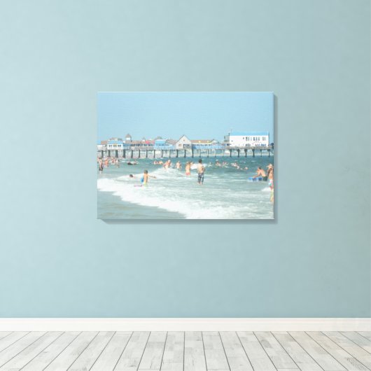 Old Orchard Beach Pier Canvas Afdruk (Insitu (Houten vloer))