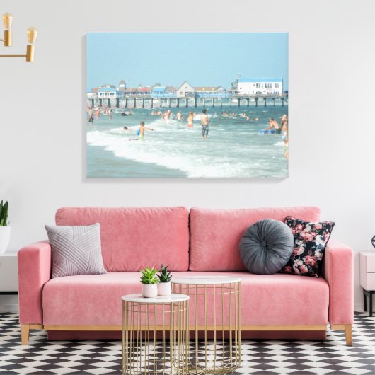 Old Orchard Beach Pier Canvas Afdruk (Insitu (Woonkamer))