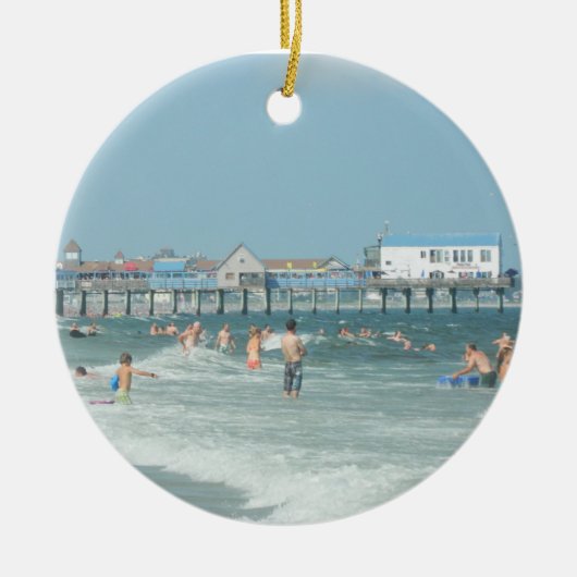 Old Orchard Beach Pier Keramisch Ornament (Voorkant)