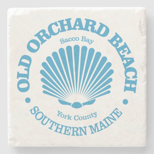 Old Orchard Beach (zeeschelp) Stenen Onderzetter (Voorkant)