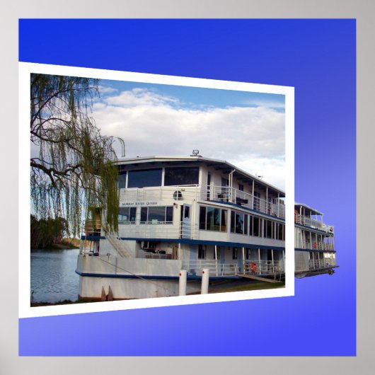 Old Paddle Steamer Popout Art Poster (Voorkant)
