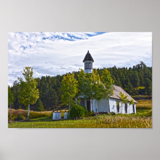 Old Pagosa Springs Church, Colorado Poster (Voorkant)