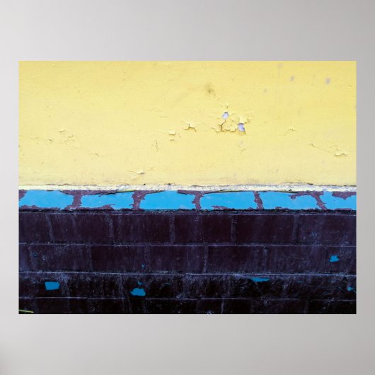 Old painted damaged = wall. Textuur. Abstra Poster (Voorkant)