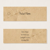 Old Paper Skinny Hang Label Mini Visitekaartjes (Voorkant /achterkant)