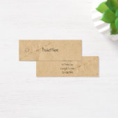 Old Paper Skinny Hang Label Mini Visitekaartjes (Bureau)
